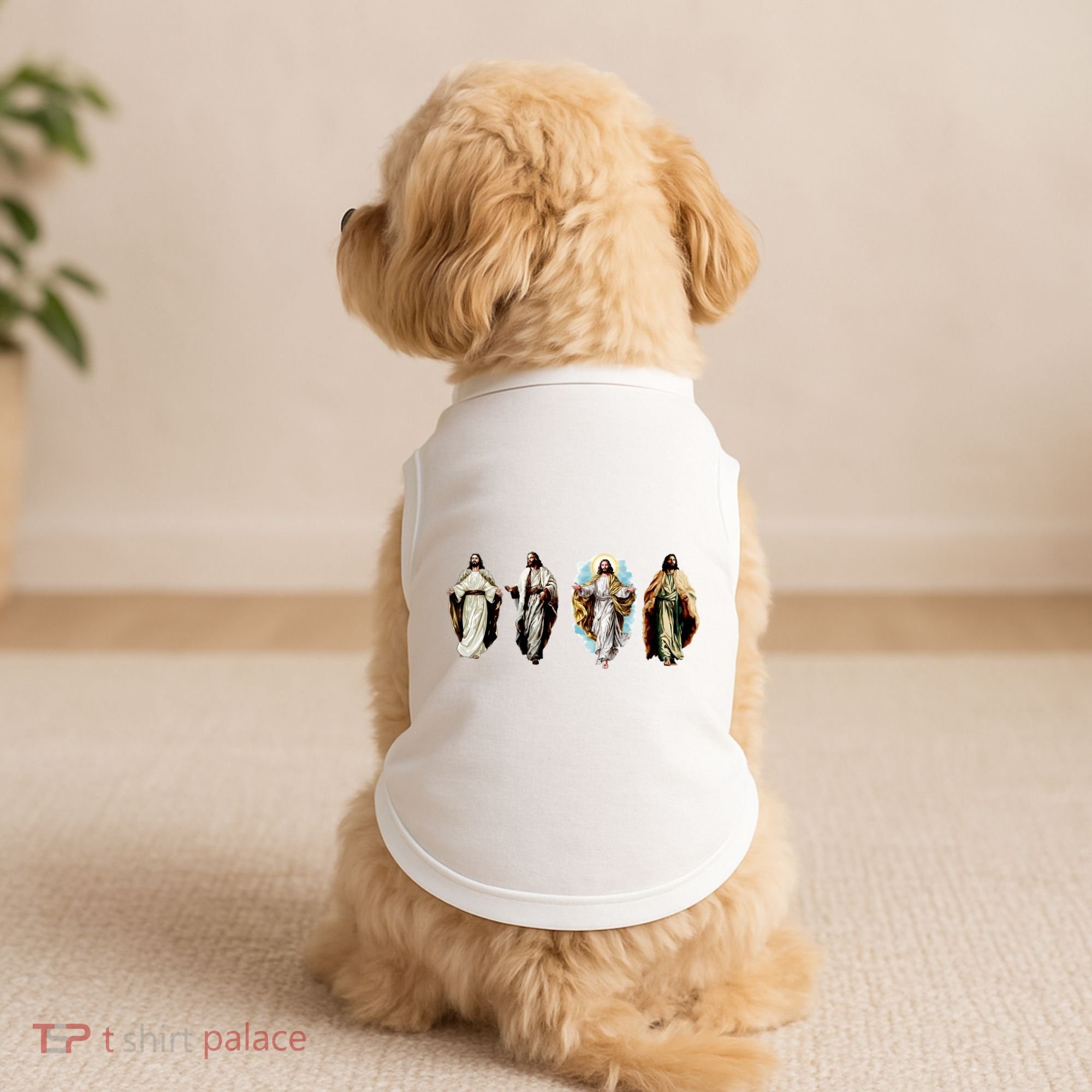 Quad Jesus Art Doggie Tank