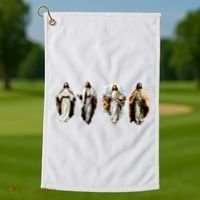 Quad Jesus Art Golf Towel thumb 1