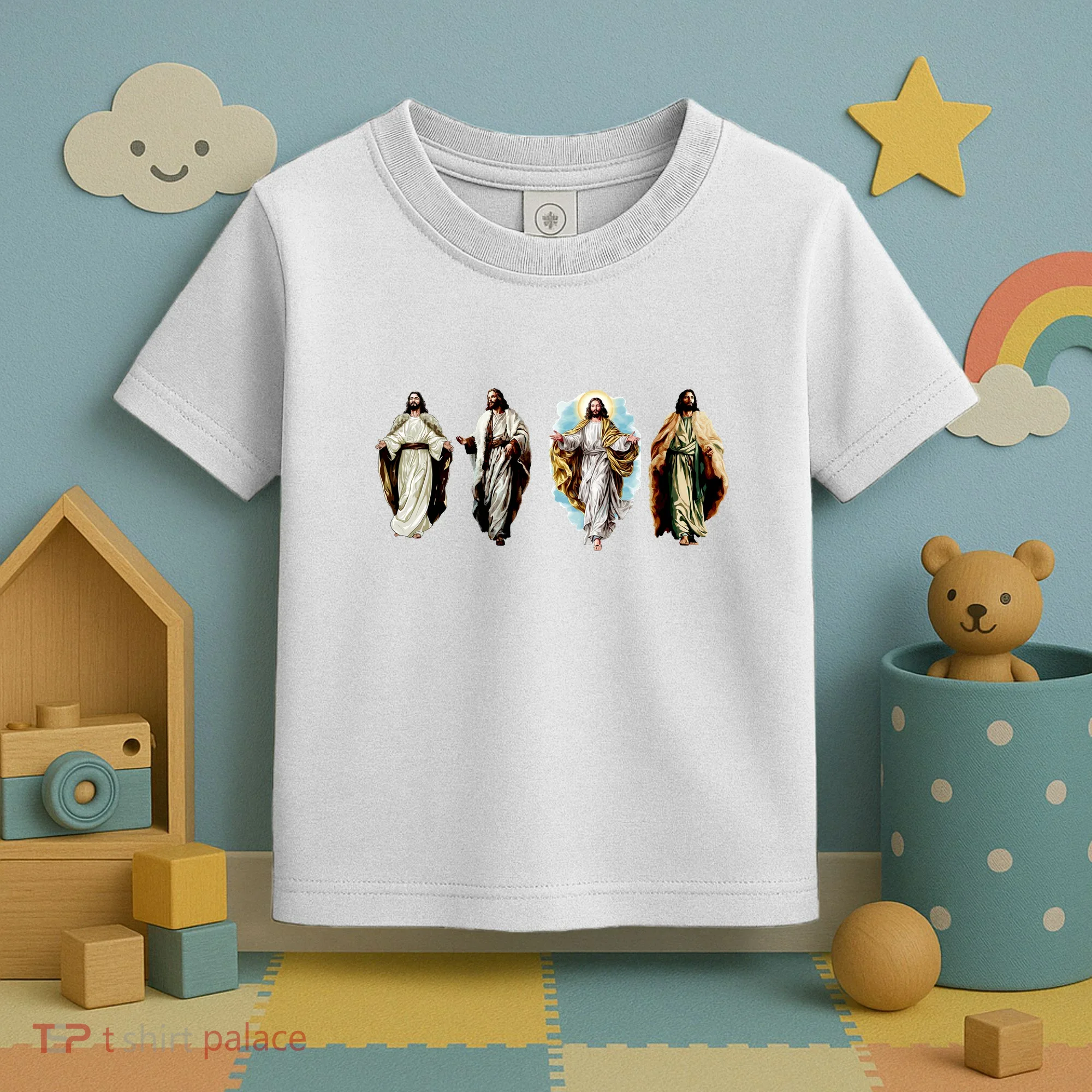 Quad Jesus Art Toddler T-Shirt