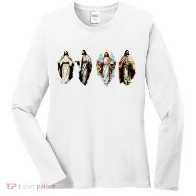 Quad Jesus Art Women's Long Sleeve Shirt