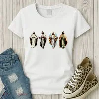 Quad Jesus Art Women's T-Shirt thumb 3