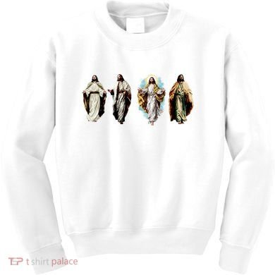 Quad Jesus Art Kids Sweatshirt