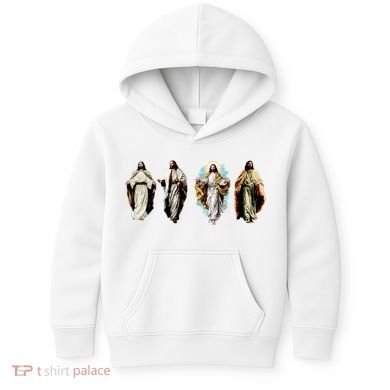Quad Jesus Art Kids Hoodie