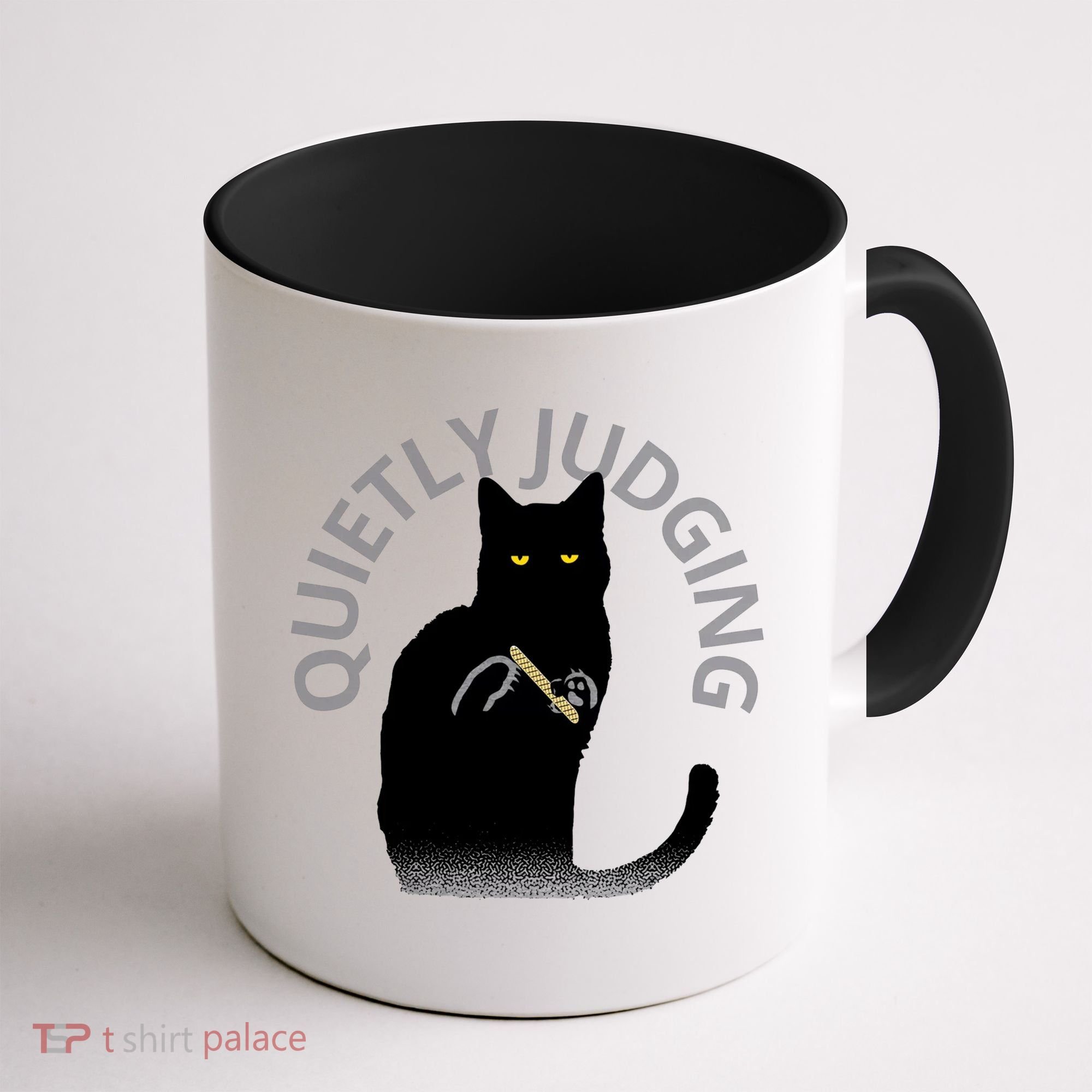 Quietly Judging Cat Funny Coffee Mug