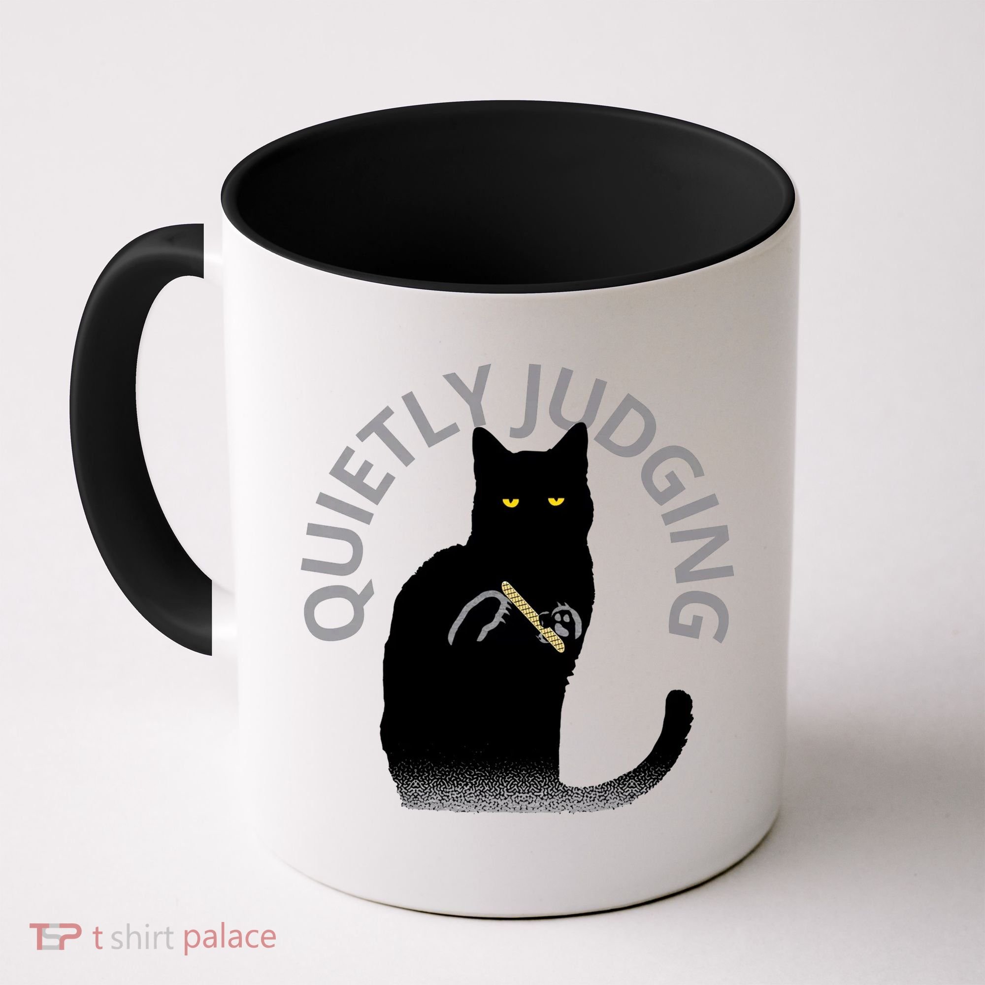Quietly Judging Cat Funny Coffee Mug