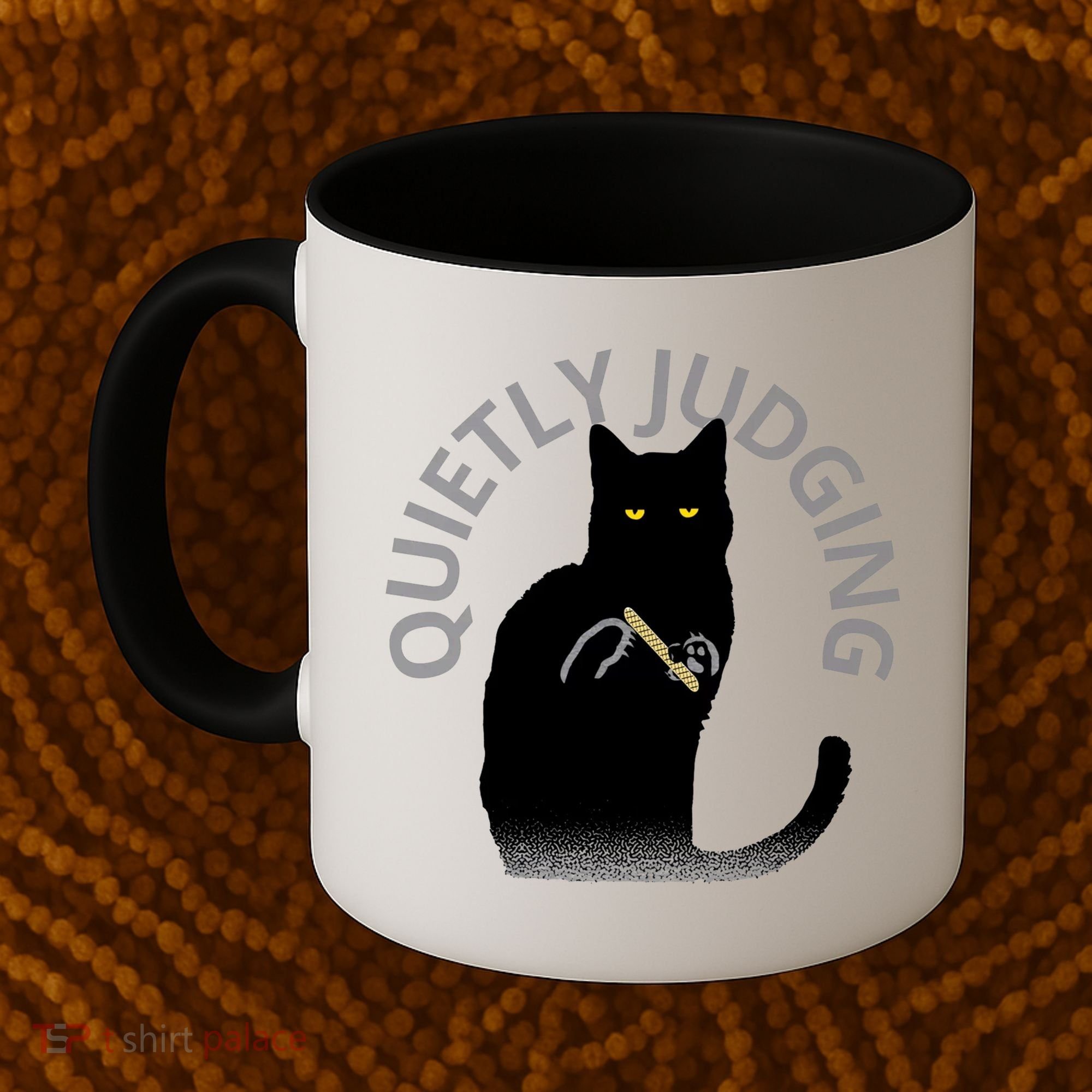 Quietly Judging Cat Funny Coffee Mug