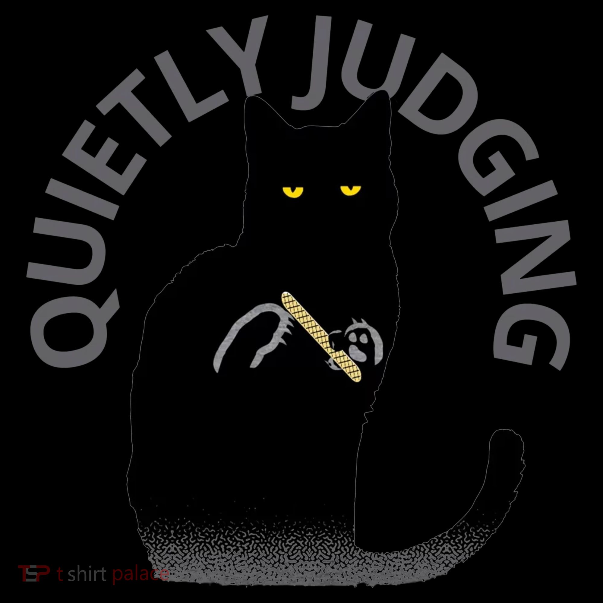 Quietly Judging Cat Funny Ornament