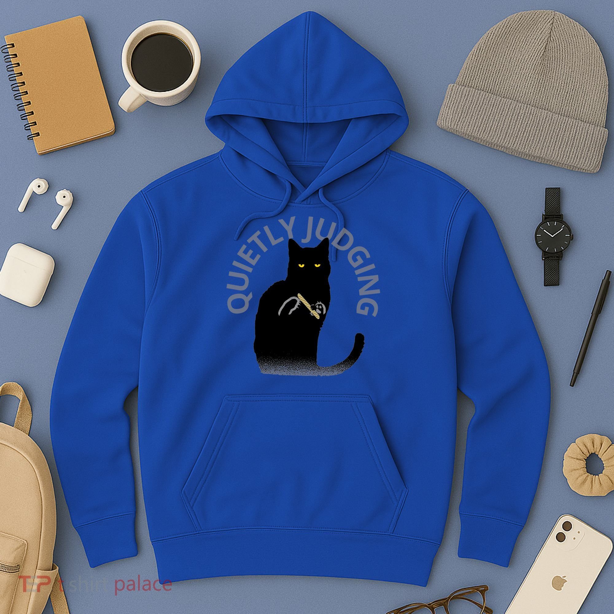 Quietly Judging Cat Funny Hoodie