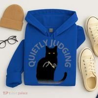 Quietly Judging Cat Funny Hoodie thumb 4