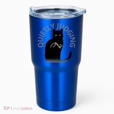 Quietly Judging Cat Funny Tumbler