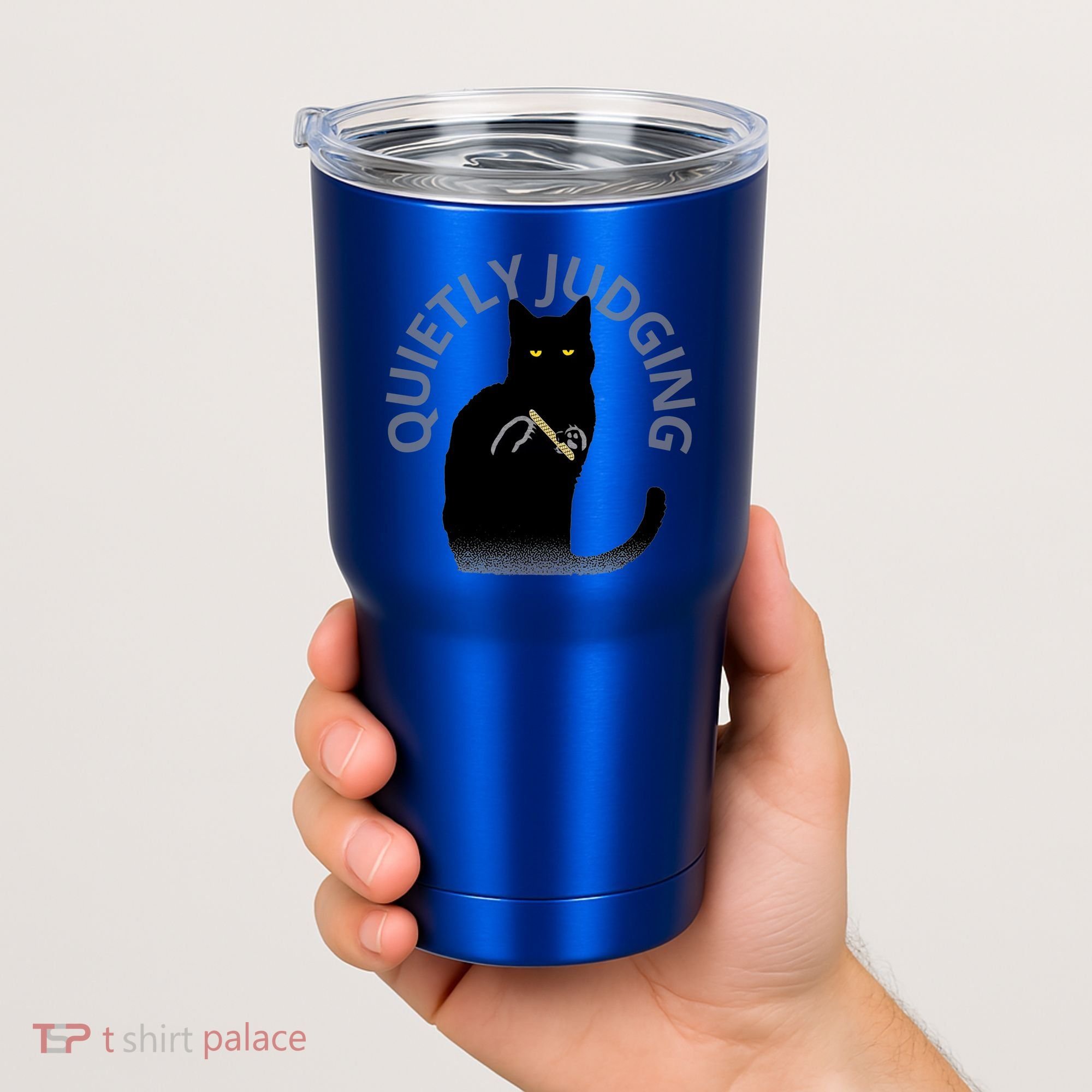 Quietly Judging Cat Funny Tumbler