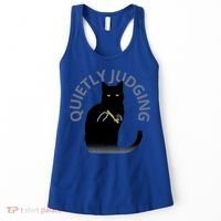 Quietly Judging Cat Funny Women's Tank Top thumb 0