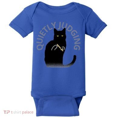 Quietly Judging Cat Funny Baby Bodysuit