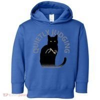 Quietly Judging Cat Funny Toddler Hoodie thumb 0