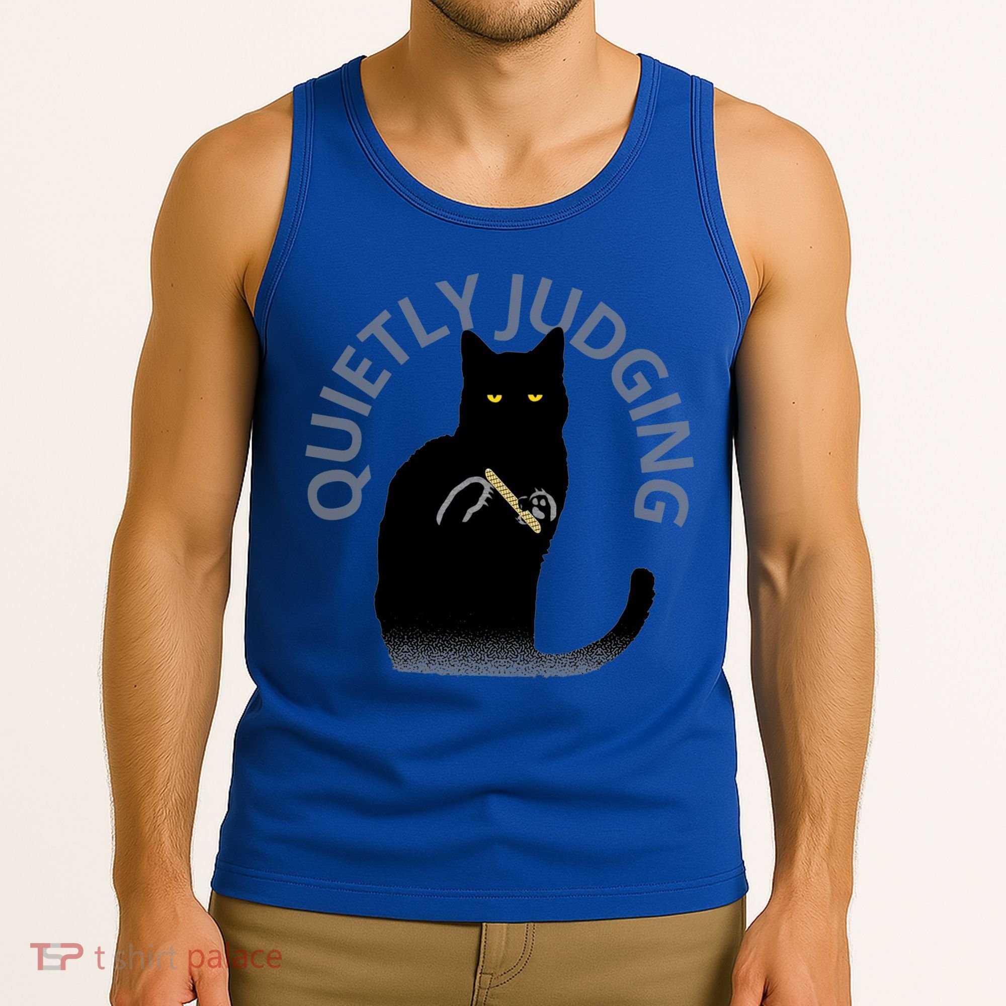 Quietly Judging Cat Funny Tank Top