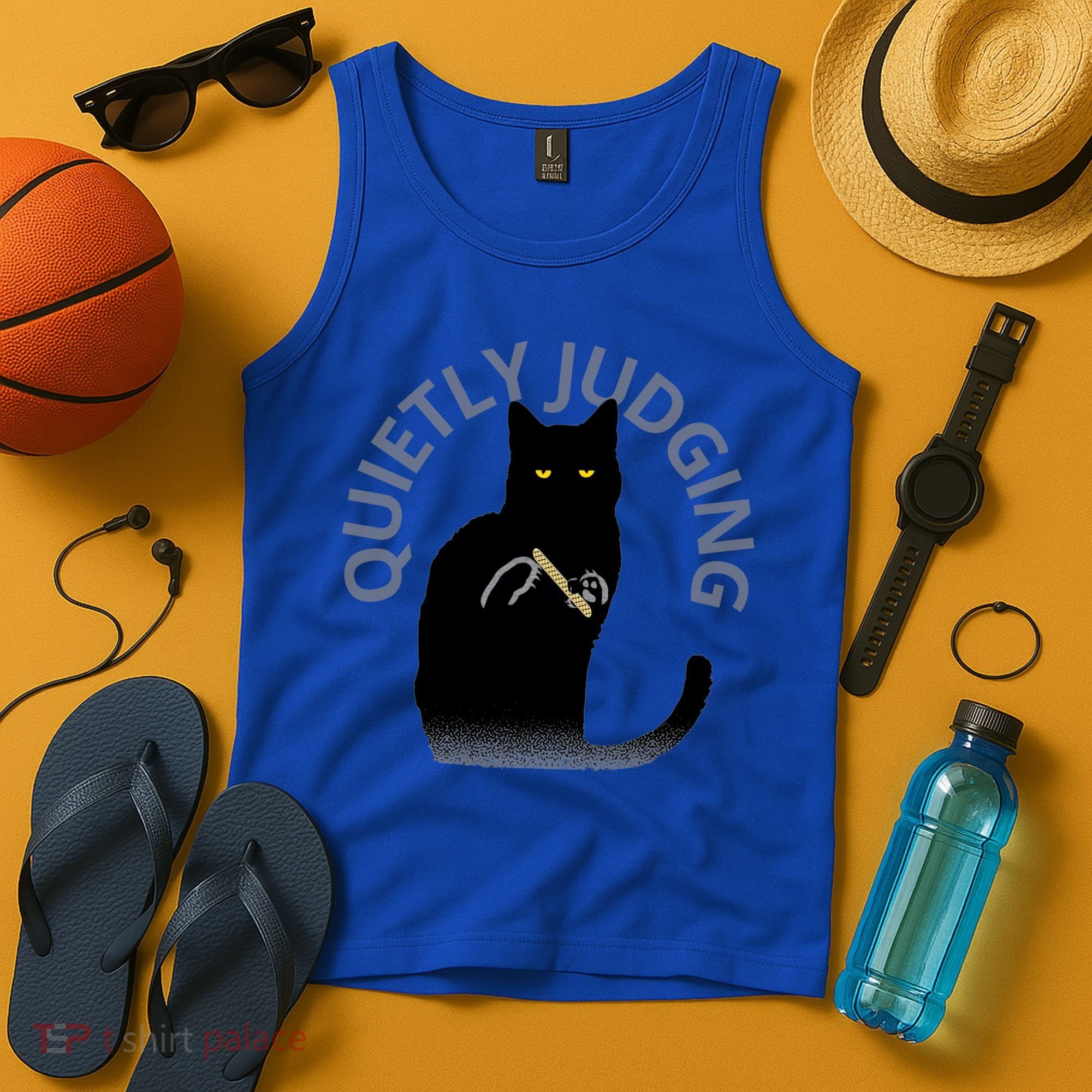 Quietly Judging Cat Funny Tank Top