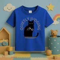 Quietly Judging Cat Funny Toddler T-Shirt thumb 3