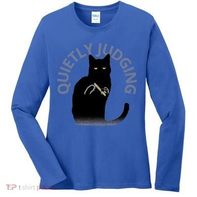 Quietly Judging Cat Funny Women's Long Sleeve Shirt