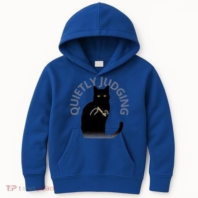 Quietly Judging Cat Funny Kids Hoodie