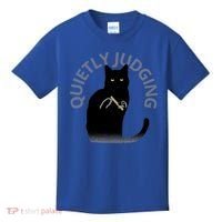 Quietly Judging Cat Funny Kids T-Shirt thumb 0