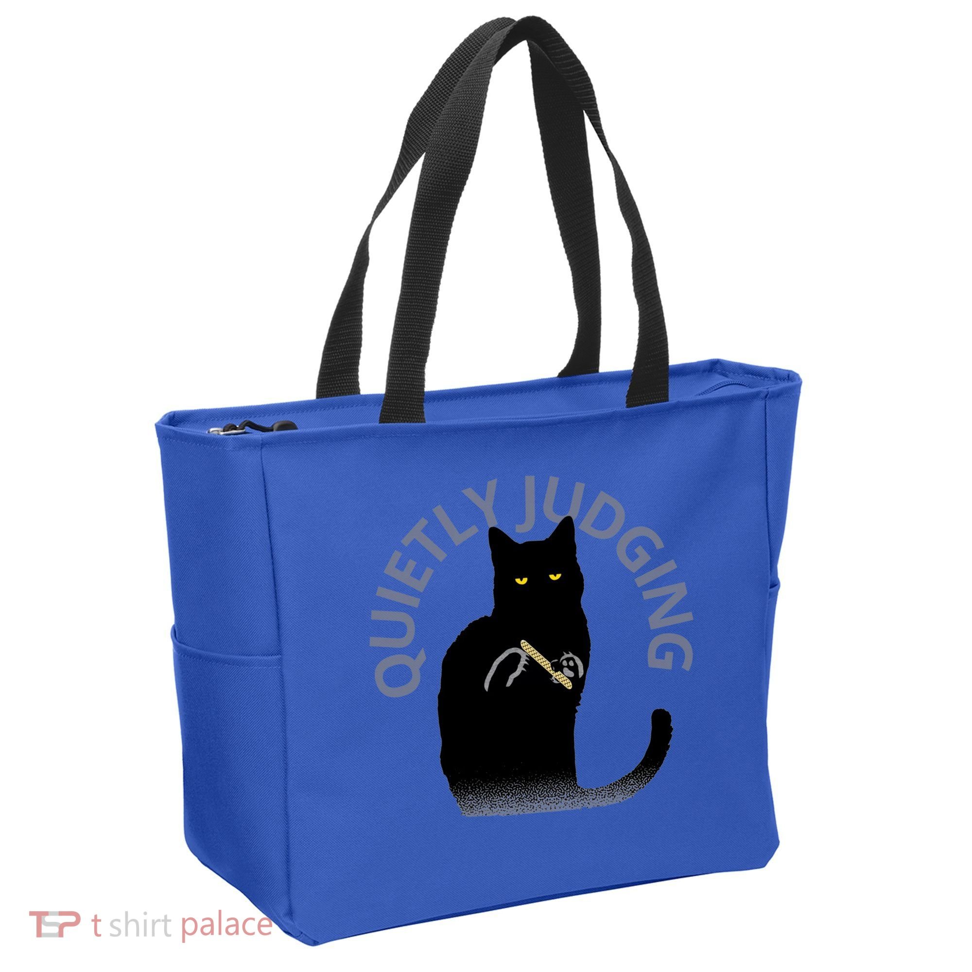 Quietly Judging Cat Funny Tote Bag