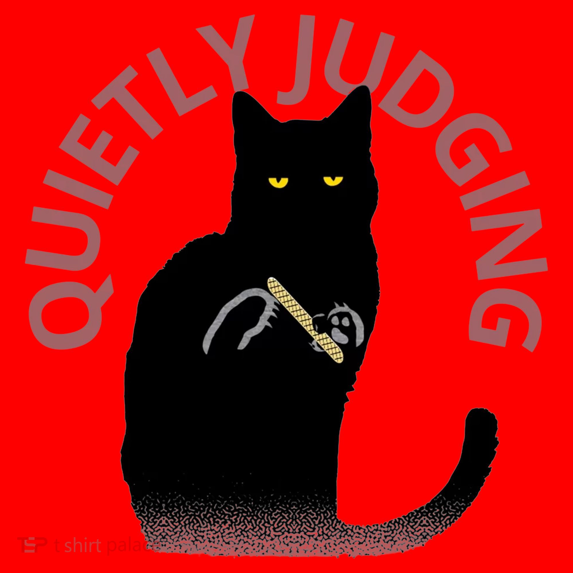 Quietly Judging Cat Funny Santa Hat