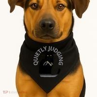 QUIETLY JUDGING LIMITED EDITION USA-Made Doggie Bandana thumb 1