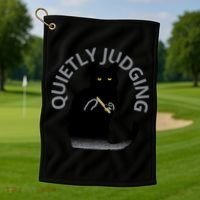 QUIETLY JUDGING LIMITED EDITION Golf Towel thumb 1