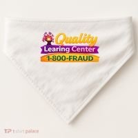 Quality Learing Center 1-800-Fraud  USA-Made Doggie Bandana thumb 0