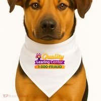 Quality Learing Center 1-800-Fraud  USA-Made Doggie Bandana thumb 1
