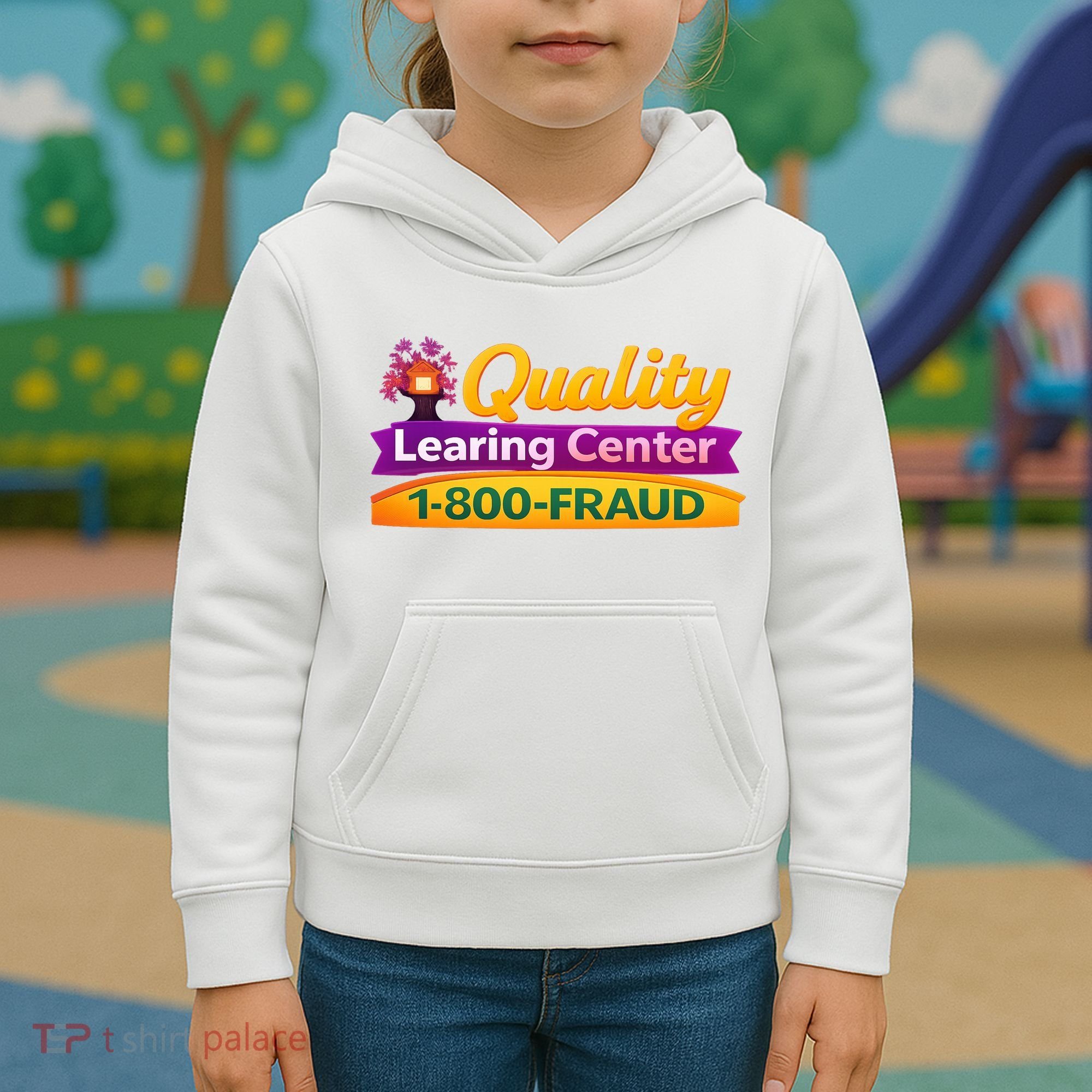 Quality Learing Center 1-800-Fraud  Kids Hoodie