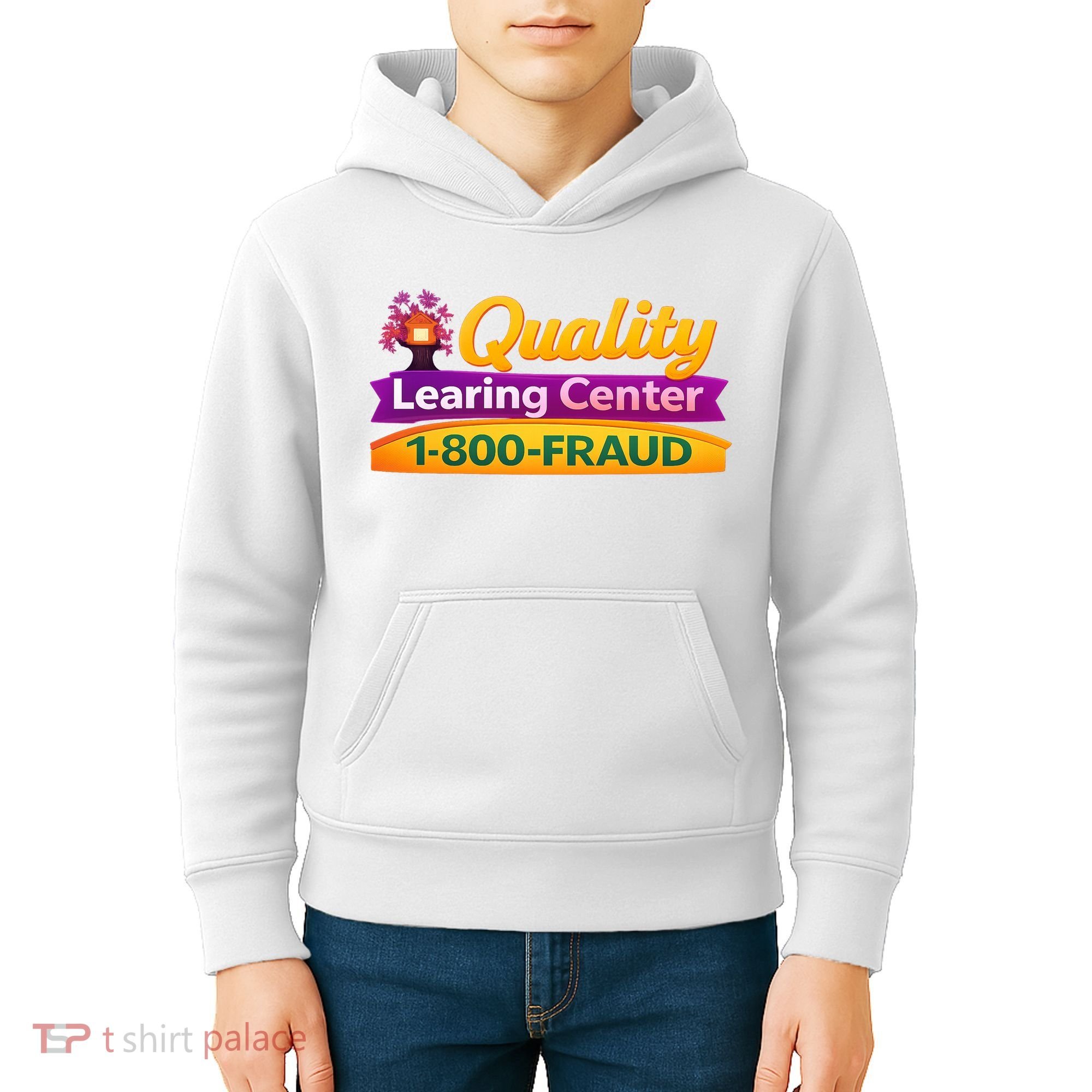 Quality Learing Center 1-800-Fraud  Kids Hoodie