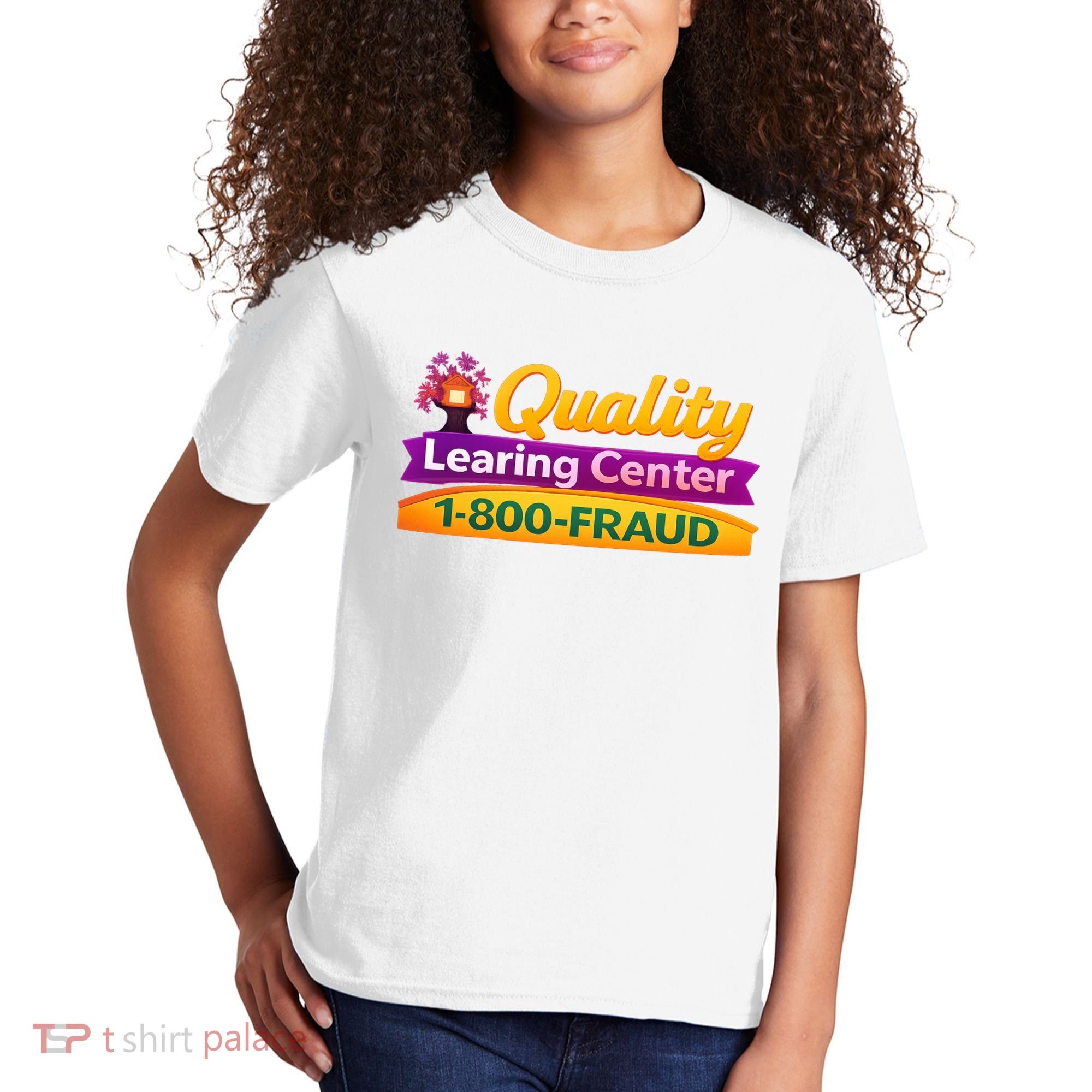 Quality Learing Center 1-800-Fraud  Kids T-Shirt
