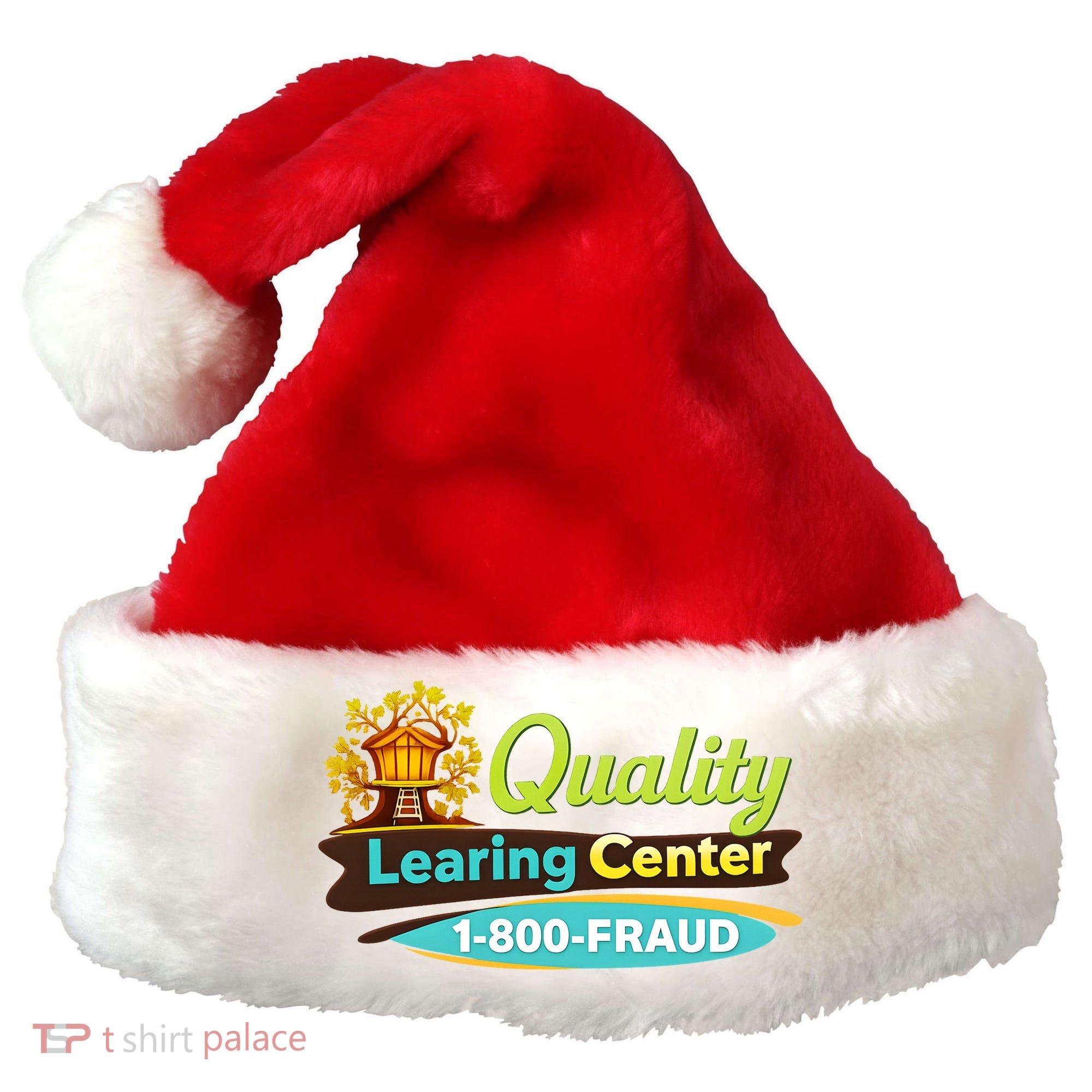 Quality Learing Center Logo Funny Republican Humor Childcare Santa Hat
