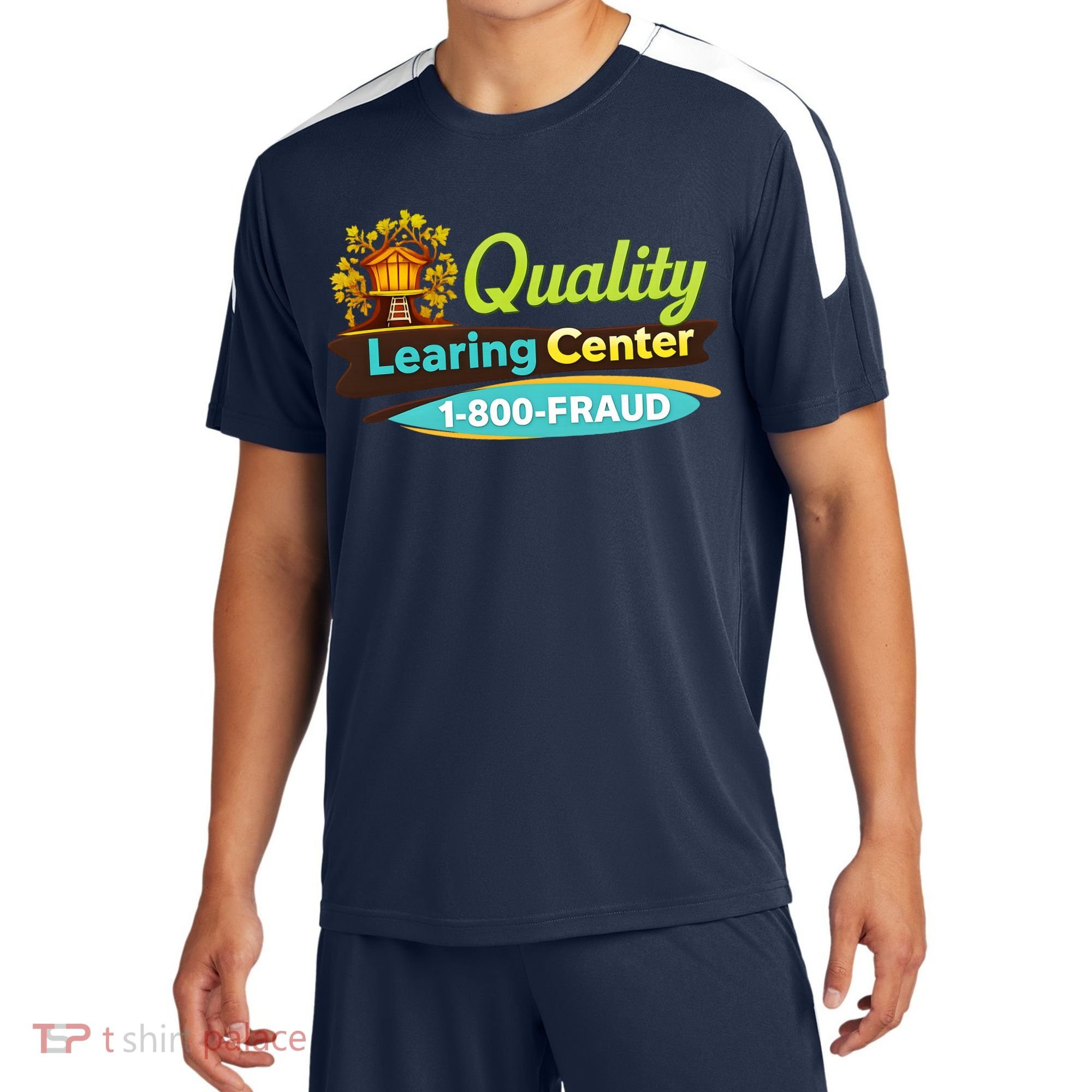 Quality Learing Center Logo Funny Republican Humor Childcare Sport-Tek Competitor United Soccer Jersey