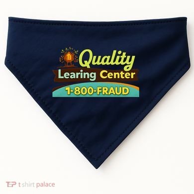 Quality Learing Center Fraud Funny USA-Made Doggie Bandana