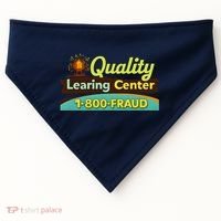 Quality Learing Center Fraud Funny USA-Made Doggie Bandana thumb 0