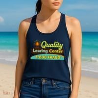 Quality Learing Center Fraud Funny Women's Tank Top thumb 2
