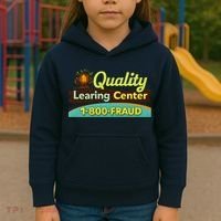 Quality Learing Center Fraud Funny Kids Hoodie thumb 3