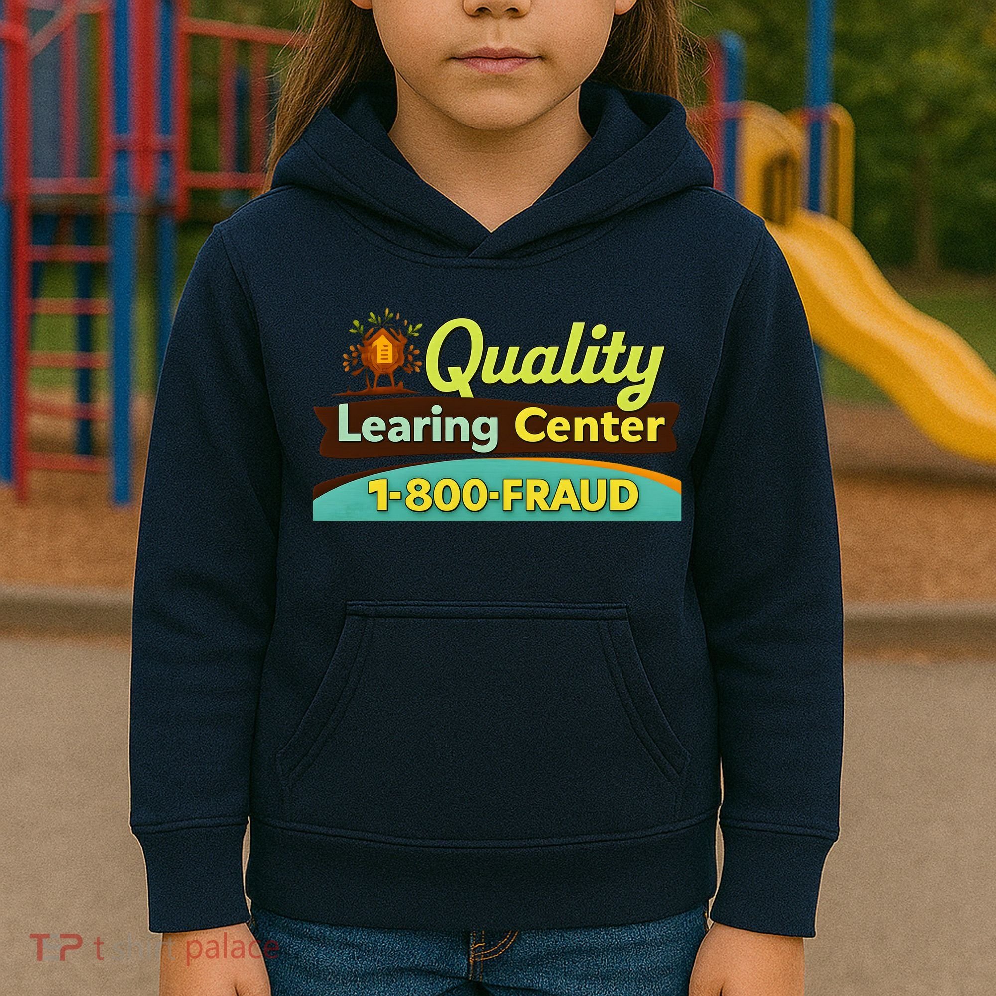 Quality Learing Center Fraud Funny Kids Hoodie