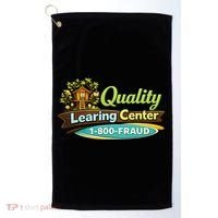 Quality Learing Center 1800 Fraud Funny Golf Towel thumb 0