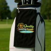 Quality Learing Center 1800 Fraud Funny Golf Towel thumb 2