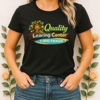 Quality Learing Center 1800 Fraud Funny Women's T-Shirt thumb 2