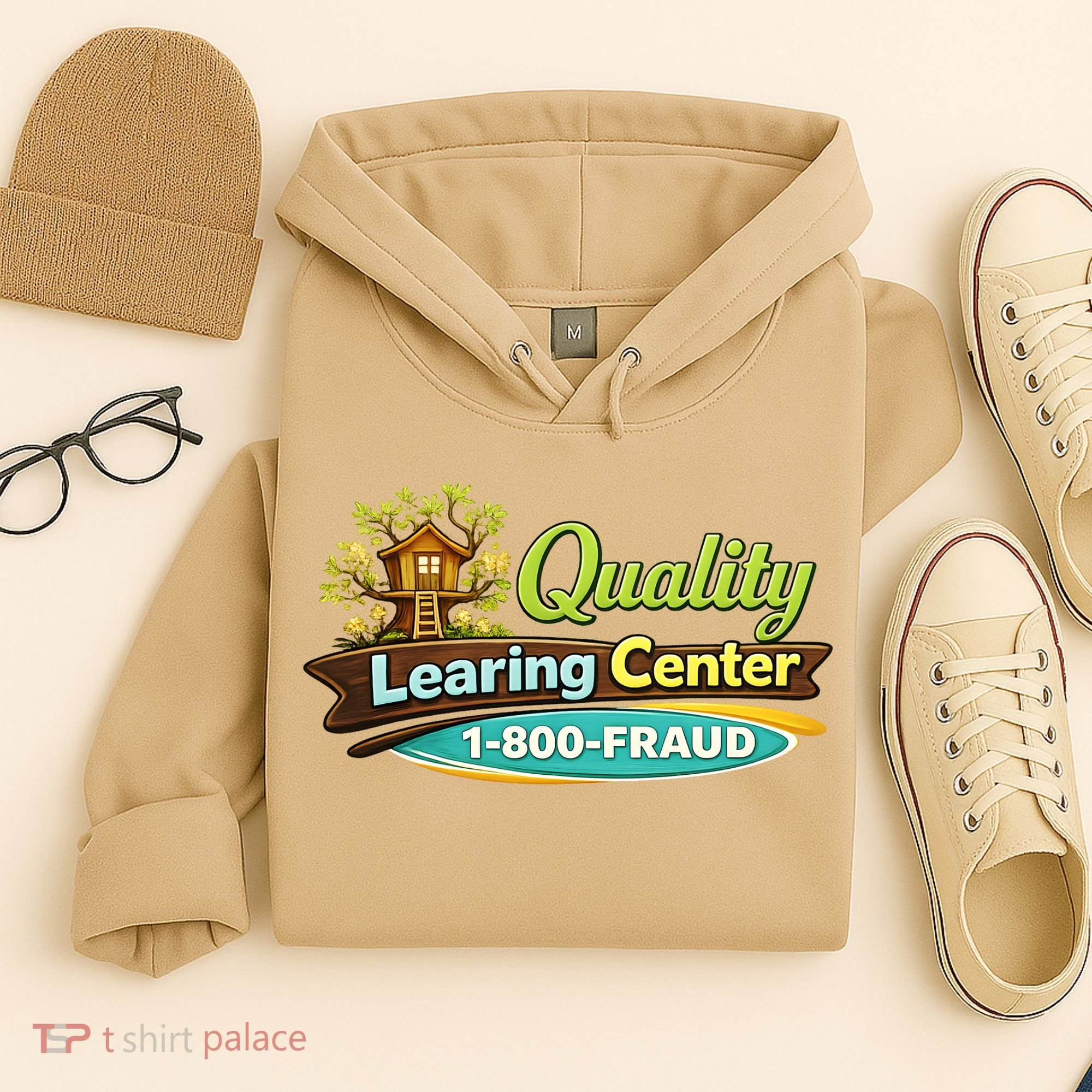 Quality Learing Center 1800 Fraud Funny Hoodie
