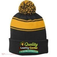 Quality Learing Center For Kids Who Can't Read Good Stripe Pom Pom Beanie thumb 0