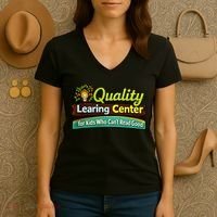 Quality Learing Center For Kids Who Can't Read Good Women's V-Neck T-Shirt thumb 3