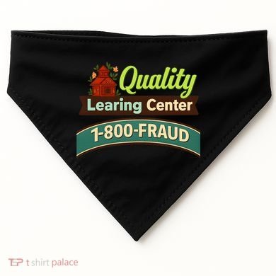 Quality Learing Center 1-800-FRAUD USA-Made Doggie Bandana