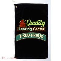 Quality Learing Center 1-800-FRAUD Golf Towel thumb 0