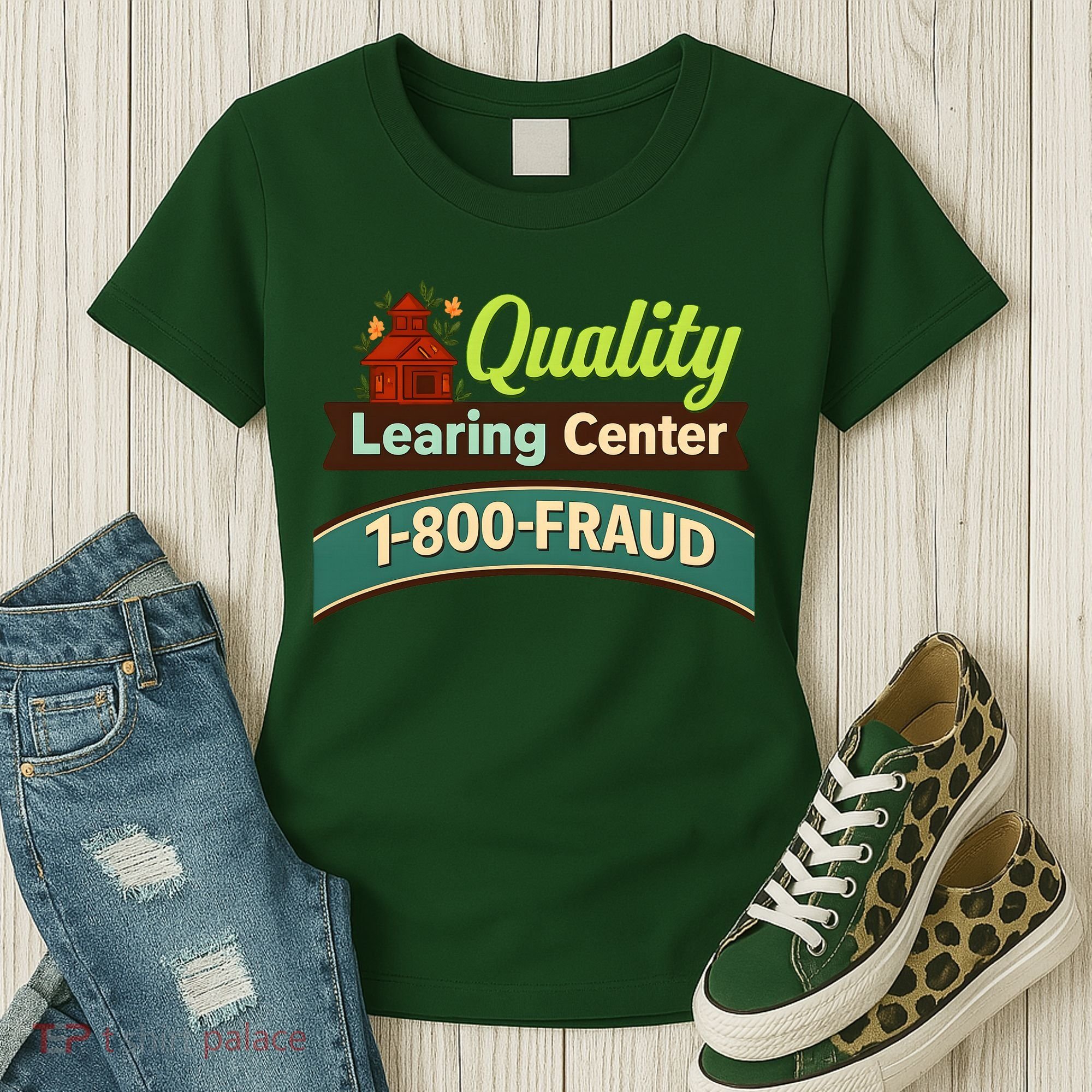 Quality Learing Center 1-800-FRAUD Women's T-Shirt