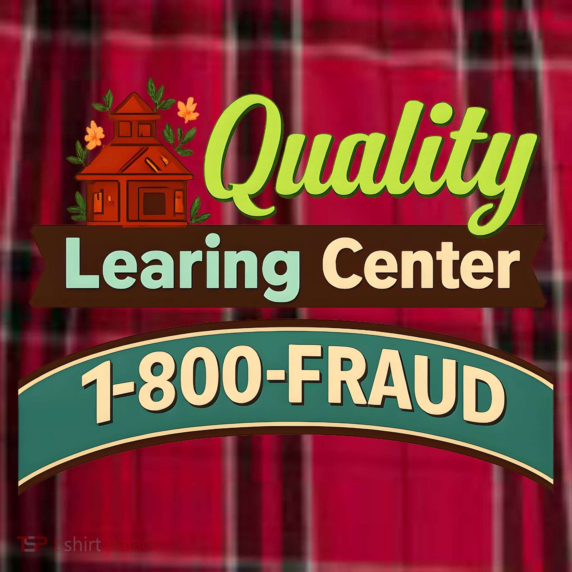 Quality Learing Center 1-800-FRAUD Men's Flannel Plaid Pajama Pants